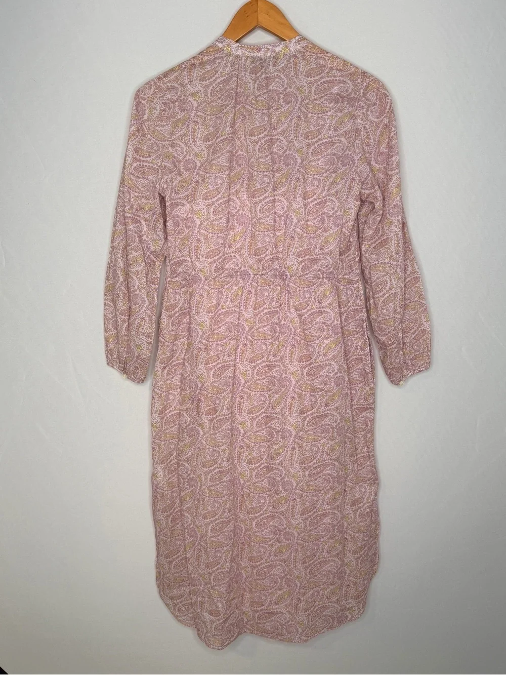 J. Crew Tie-Waist Cotton Voile Midi Dress in Beach Paisley. Size 2.